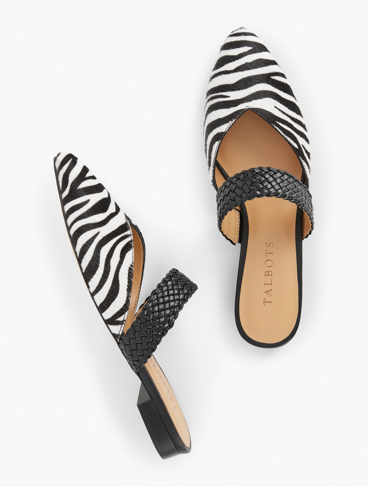 Zebra mules sale shoes