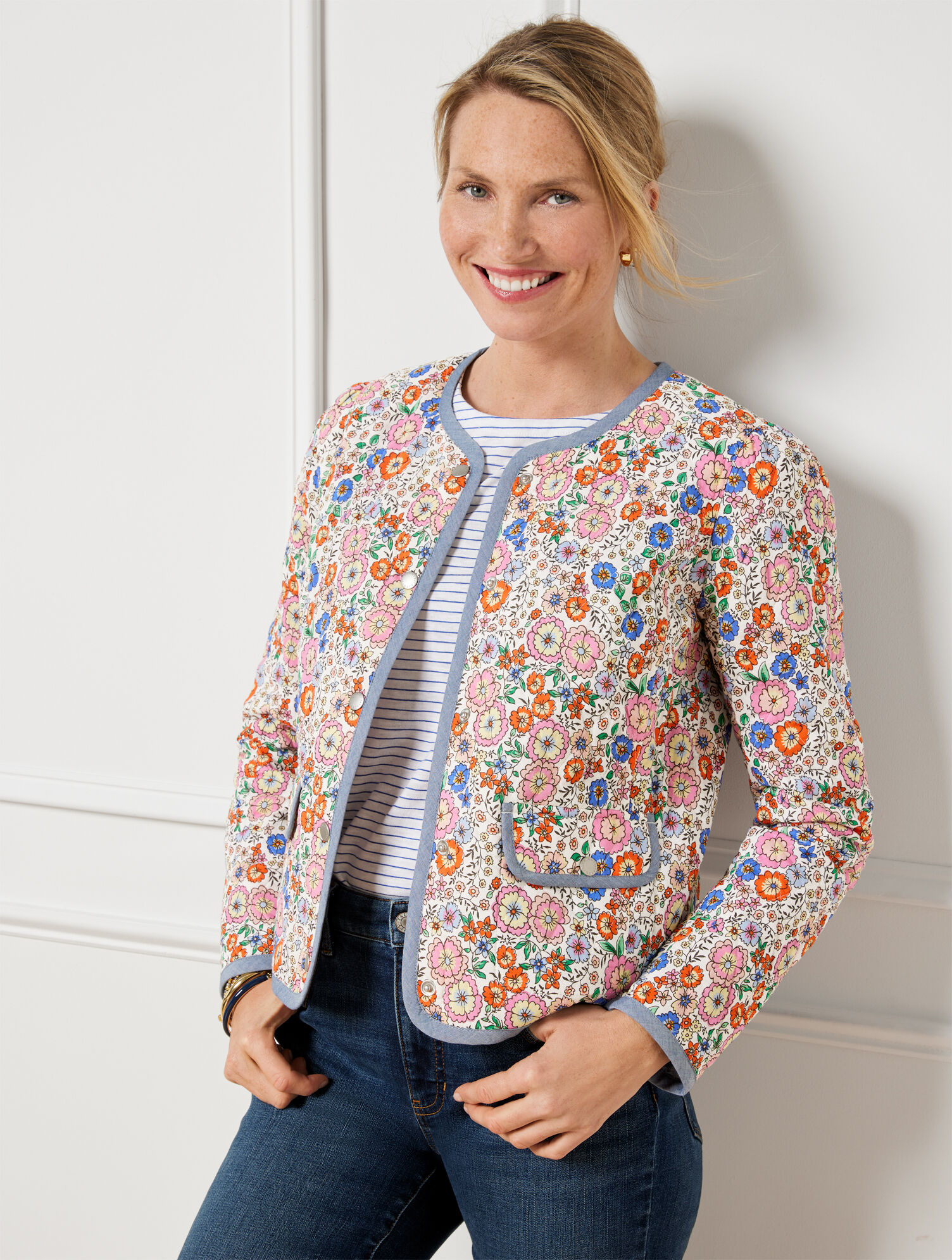 Enchanting Blooms Quilted Jacket | Talbots