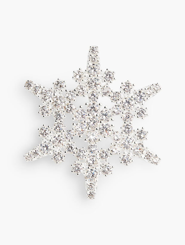 Louis Vuitton Single LV Snowflake Pin Brooch Metal Silver 76352128