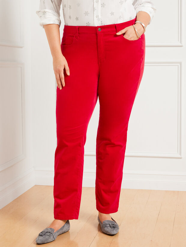 Velveteen Straight Leg Pants