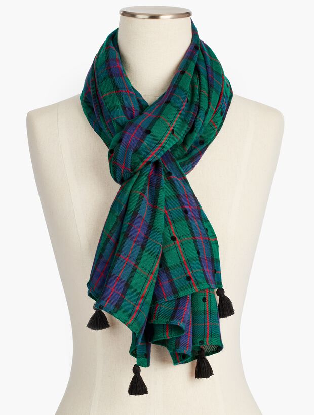Dotted Plaid Scarf | Talbots