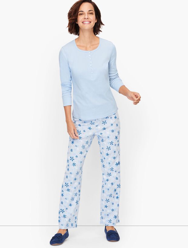 Knit Pajama Set - Snowflake | Talbots