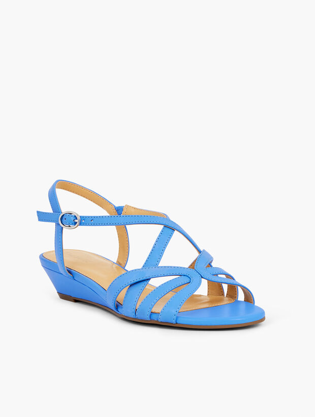 Capri Nappa Wedge Sandals