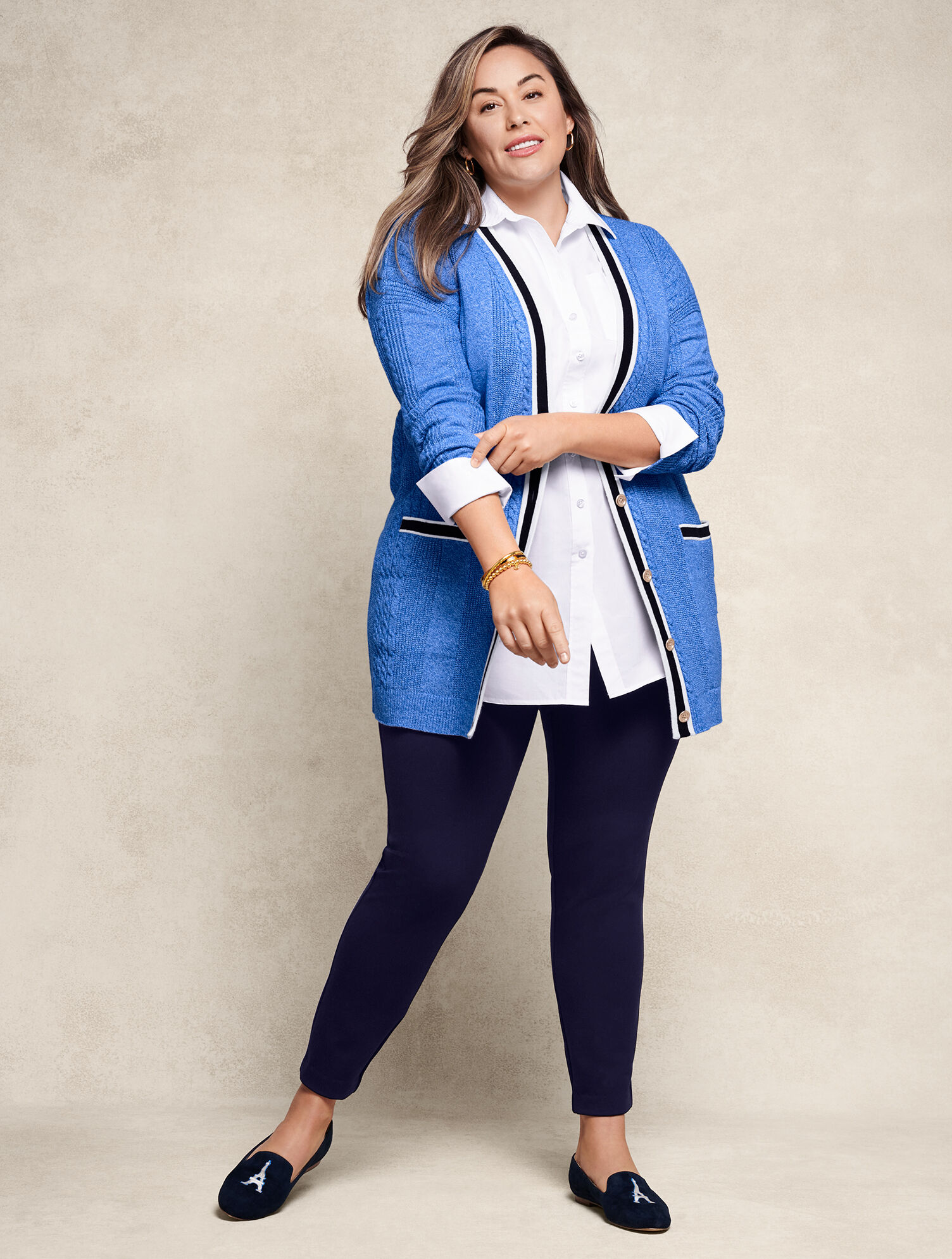 Cable Knit Cardigan - Tipped | Talbots