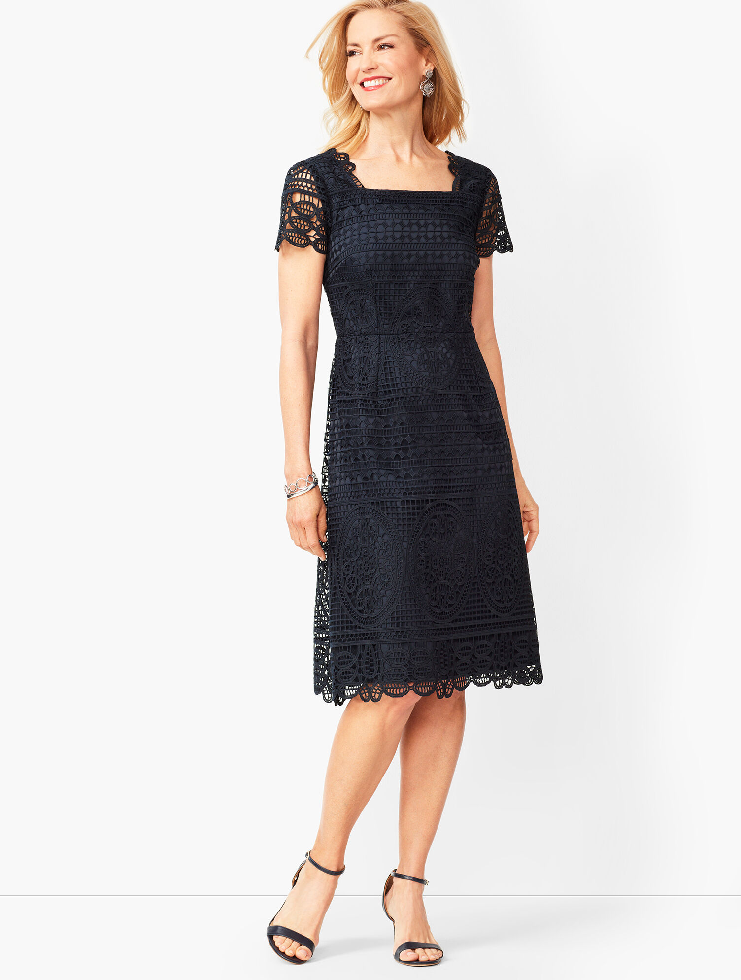 Talbots Lace Trellis Dress