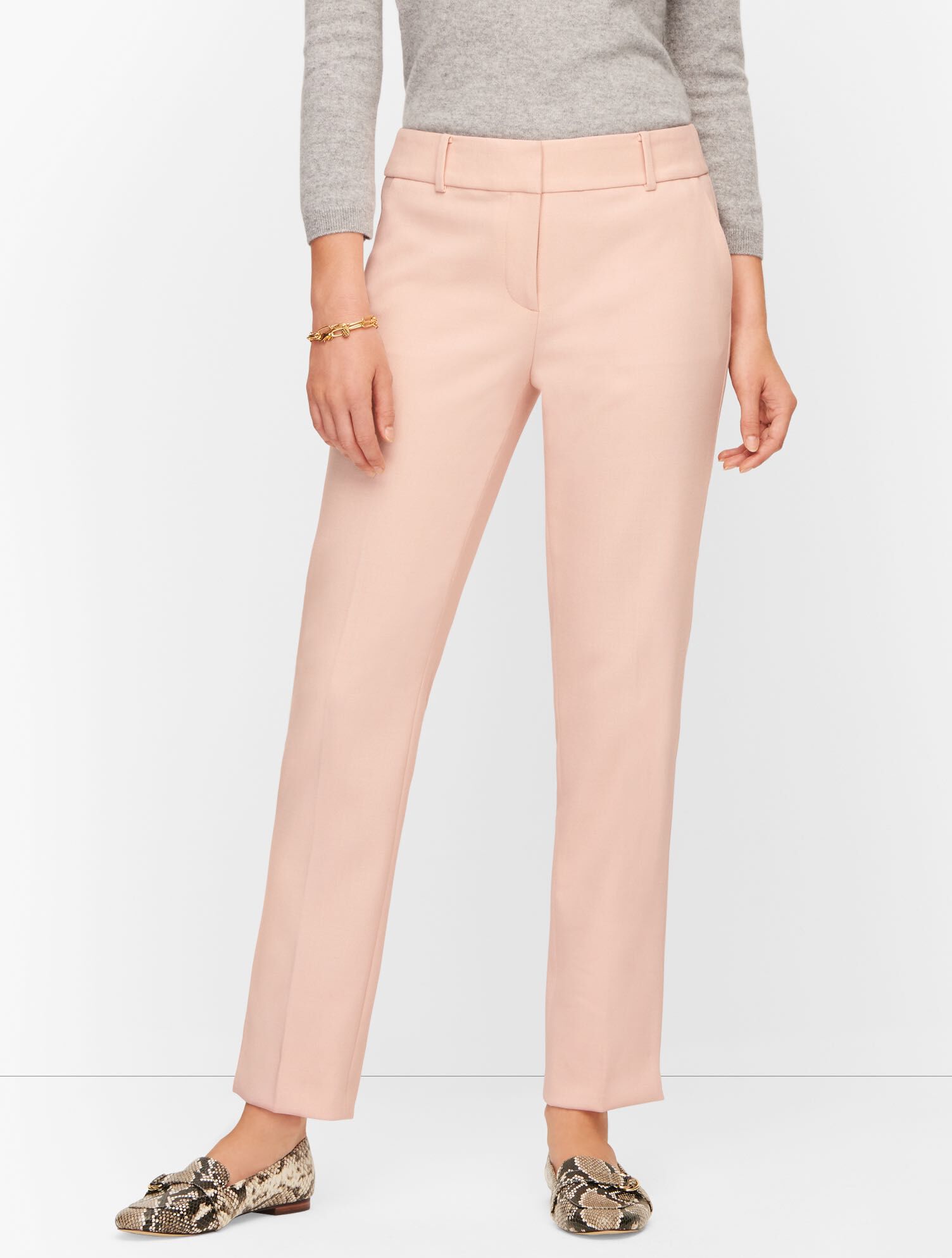 Talbots Hampshire Ankle Pants - Curvy Fit - Lined Ivory