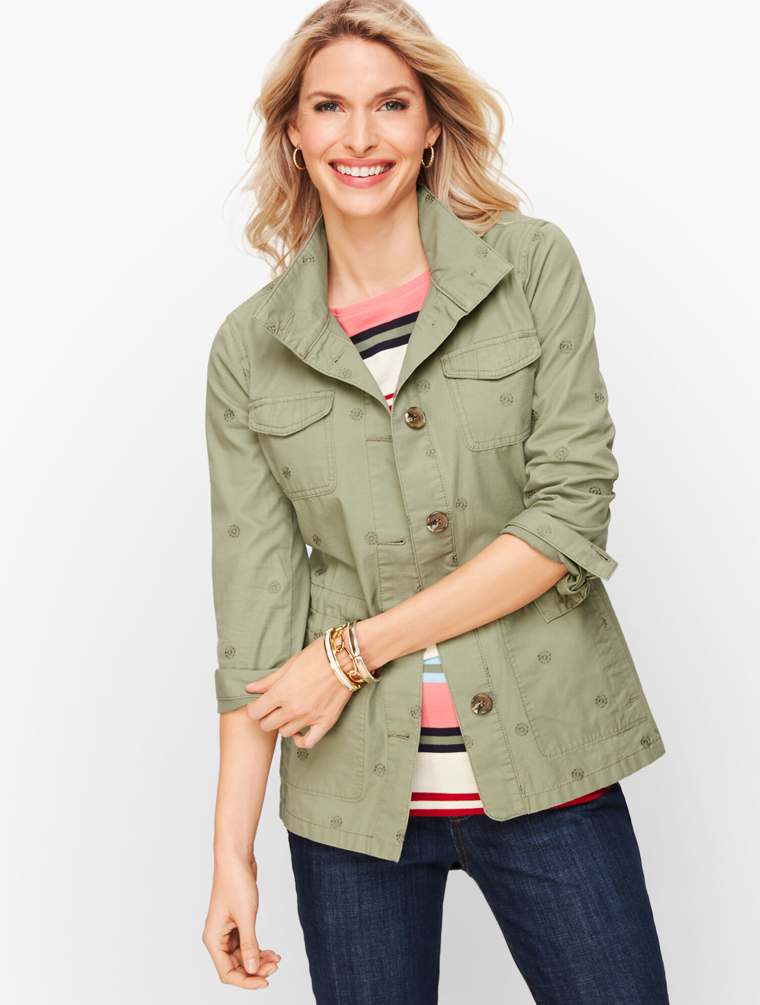 Khaki safari 2025 jacket women's