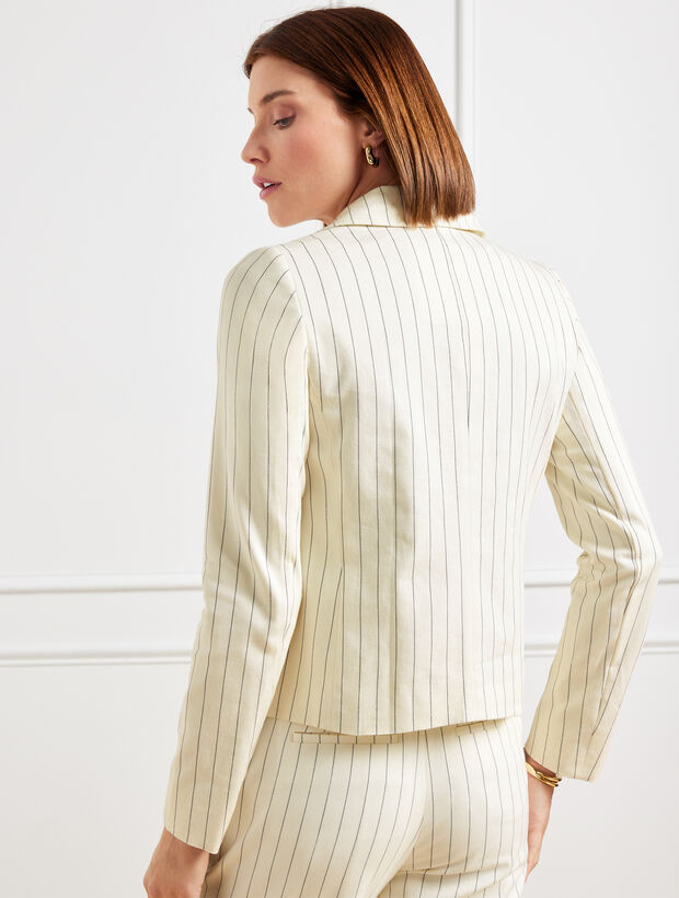 Cropped Jacket - Sunny Pinstripe