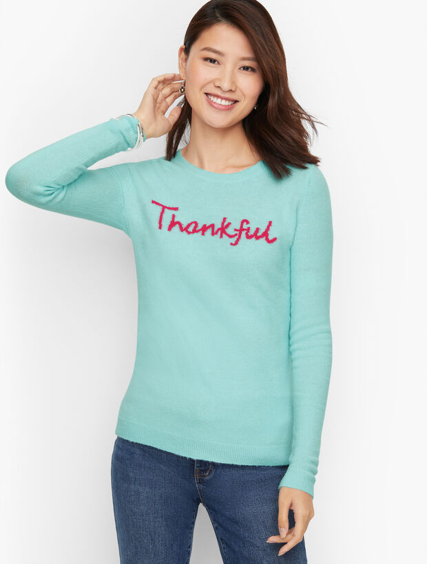 Thankful Intarsia Crewneck Sweater