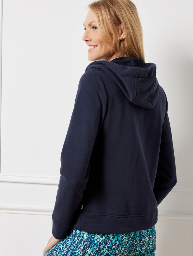 Classic French Terry Hooded Half-Zip Pullover