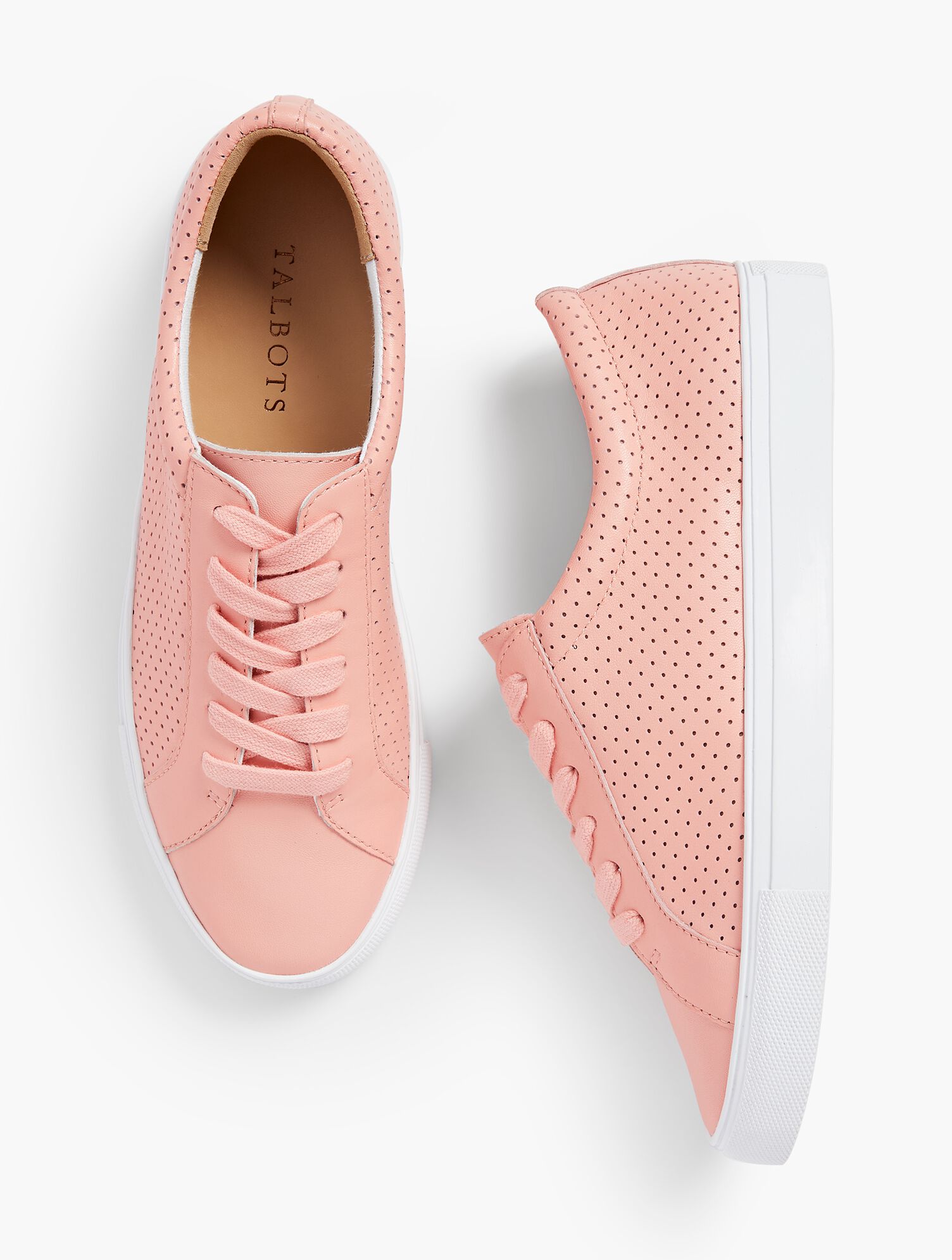 Perforated Leather Sneakers | Talbots