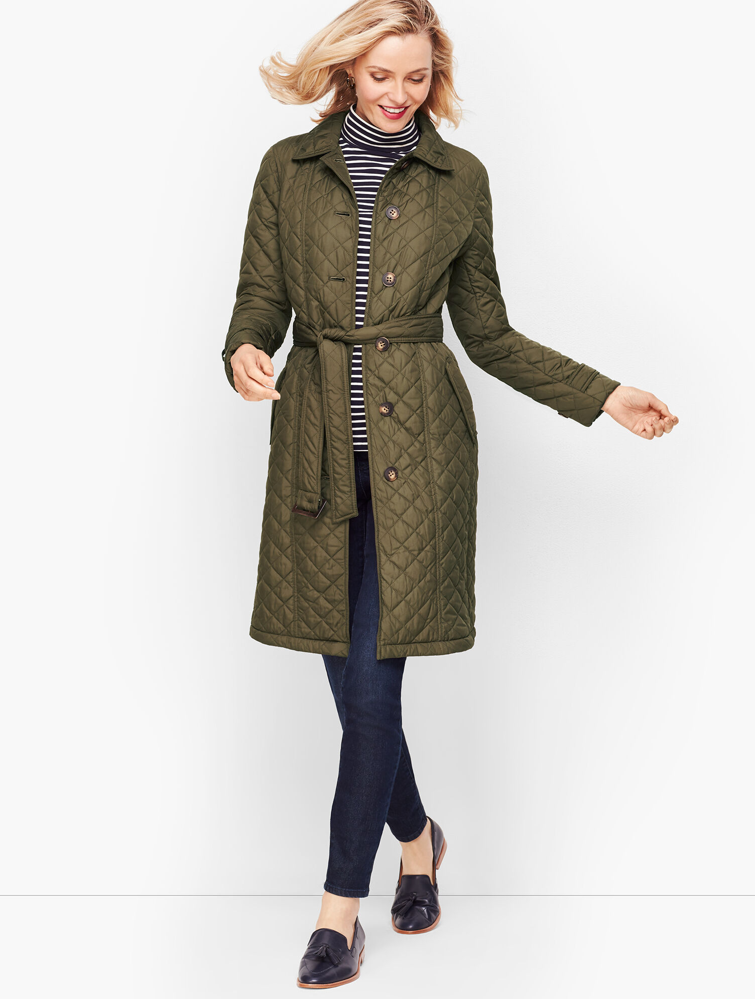 Quilted Belted Coat | Talbots