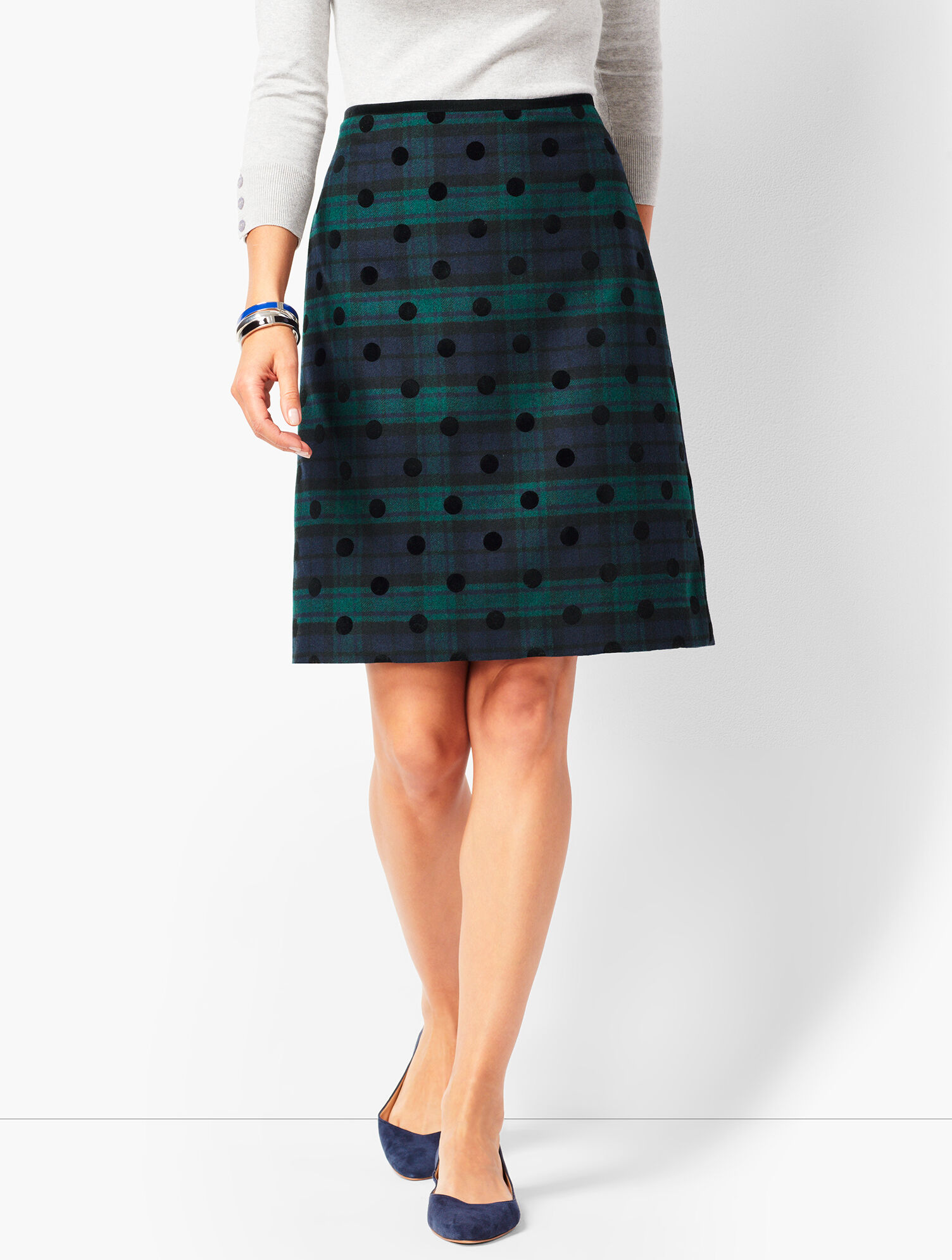 Black Watch Plaid A-Line Skirt | Talbots