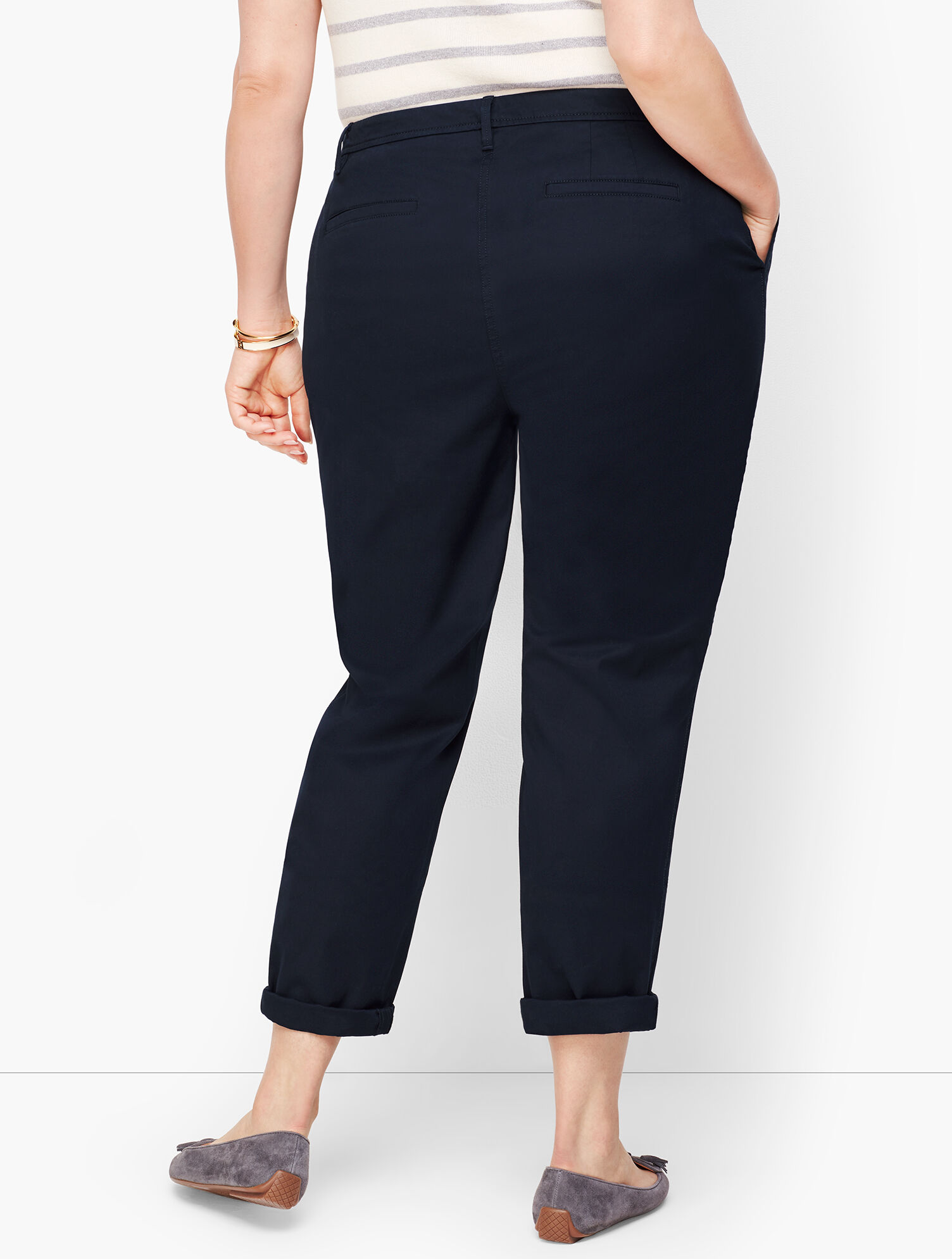 Plus Size Girlfriend Chinos - Curvy Fit - Solid | Talbots