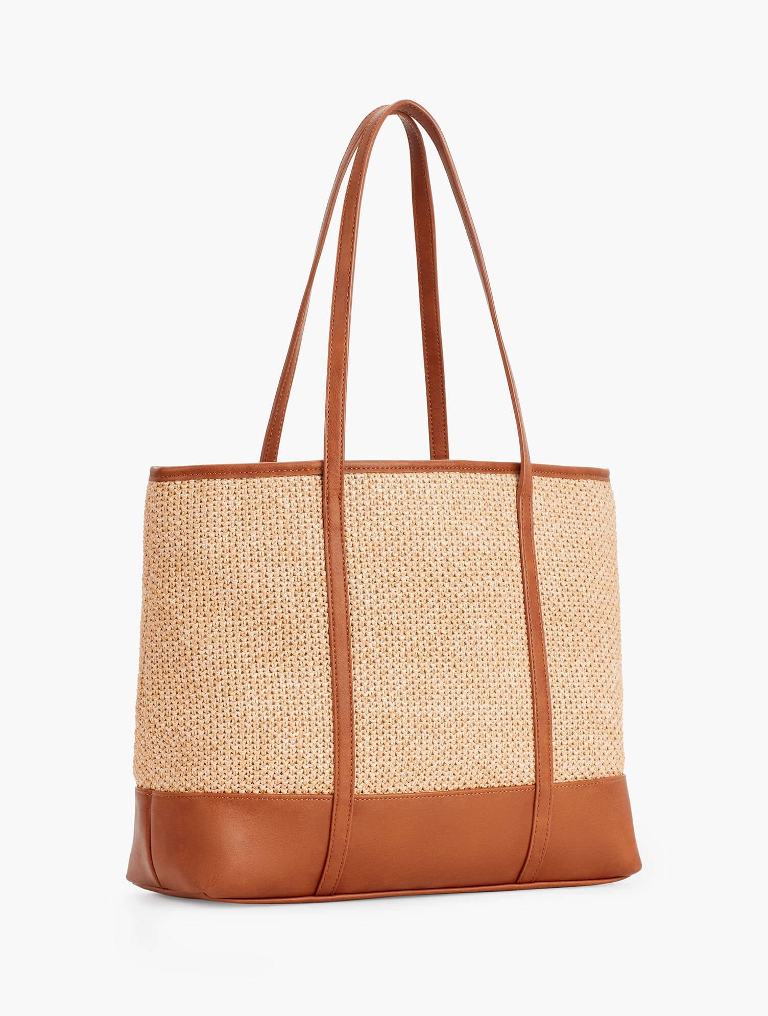Packable Straw Tote Bag - Natural | Talbots