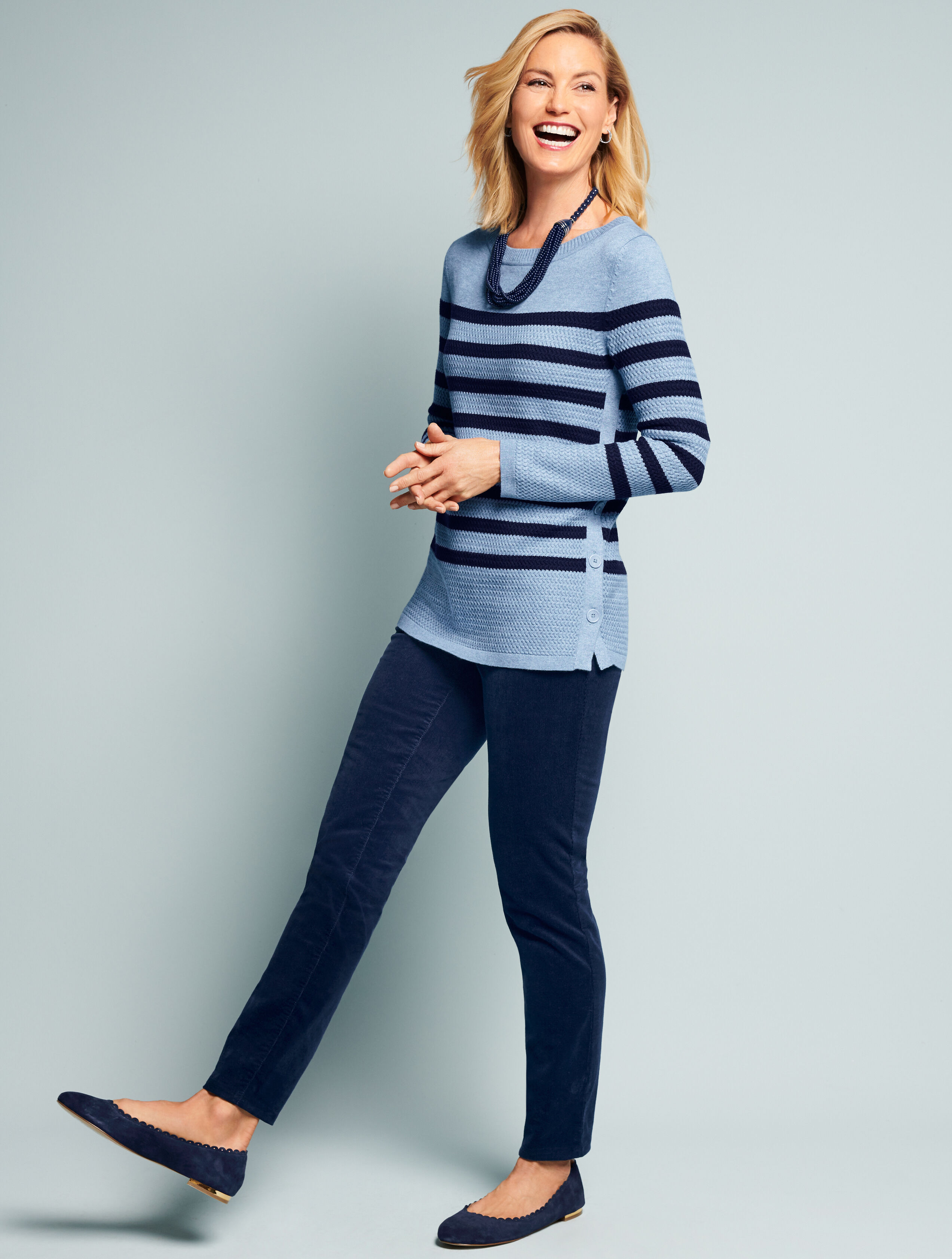 Talbots discount striped sweater