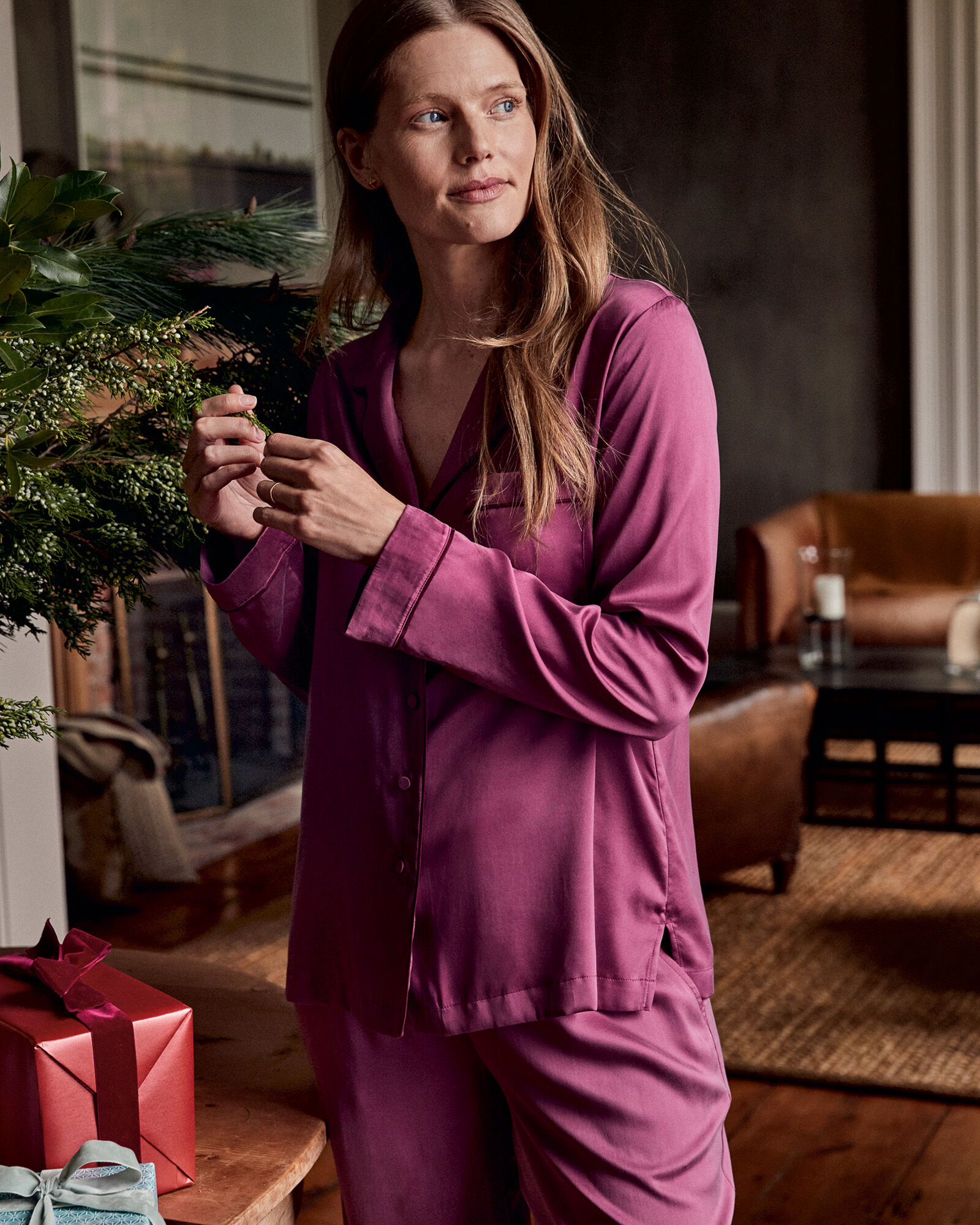 Washable Silk Pajamas Set – 100% Silk Shirt and Shorts | Ravella Luxury, Midnight Navy / L/12-14