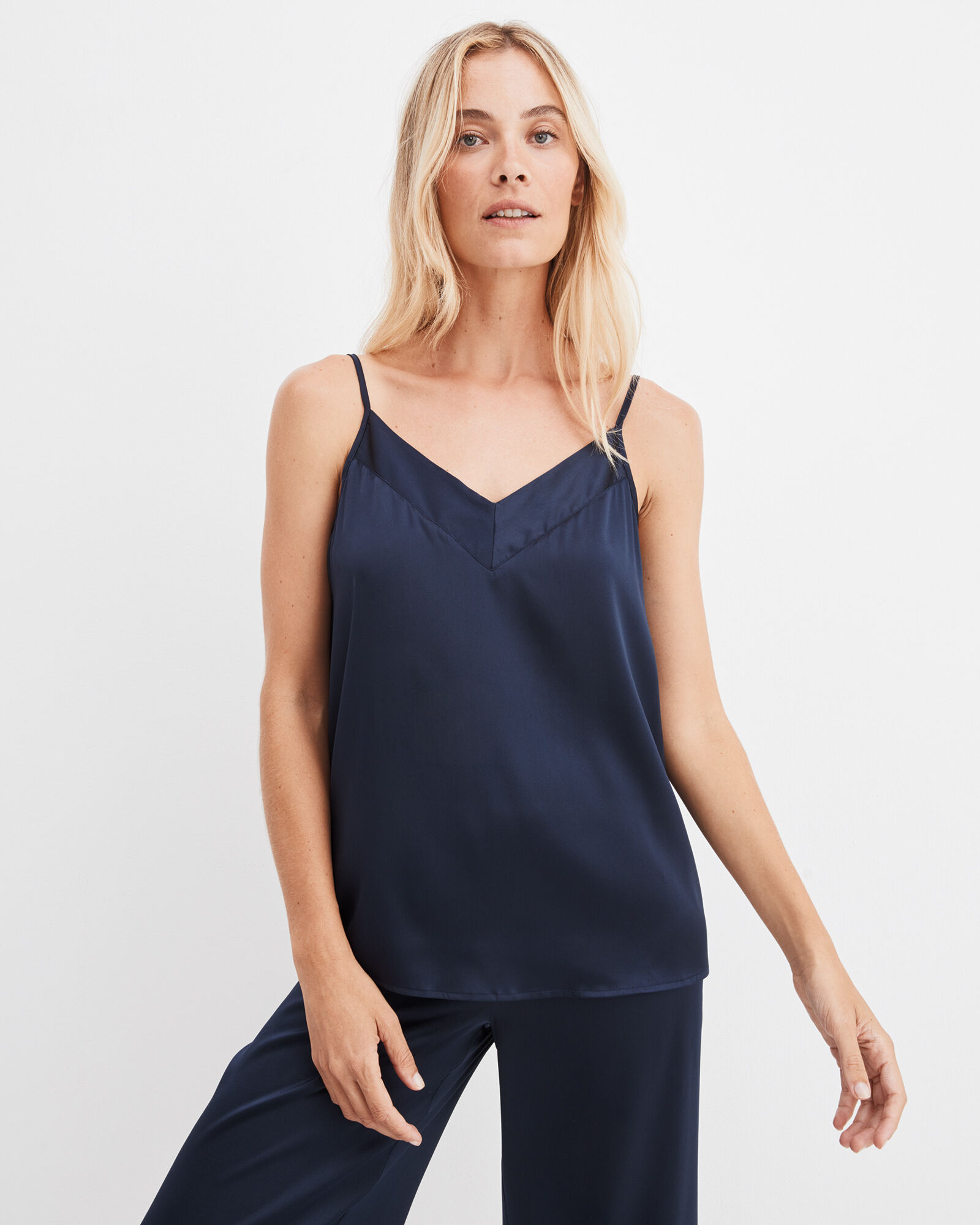 Washable Silk Double V Sleep Cami | Haven Well Within