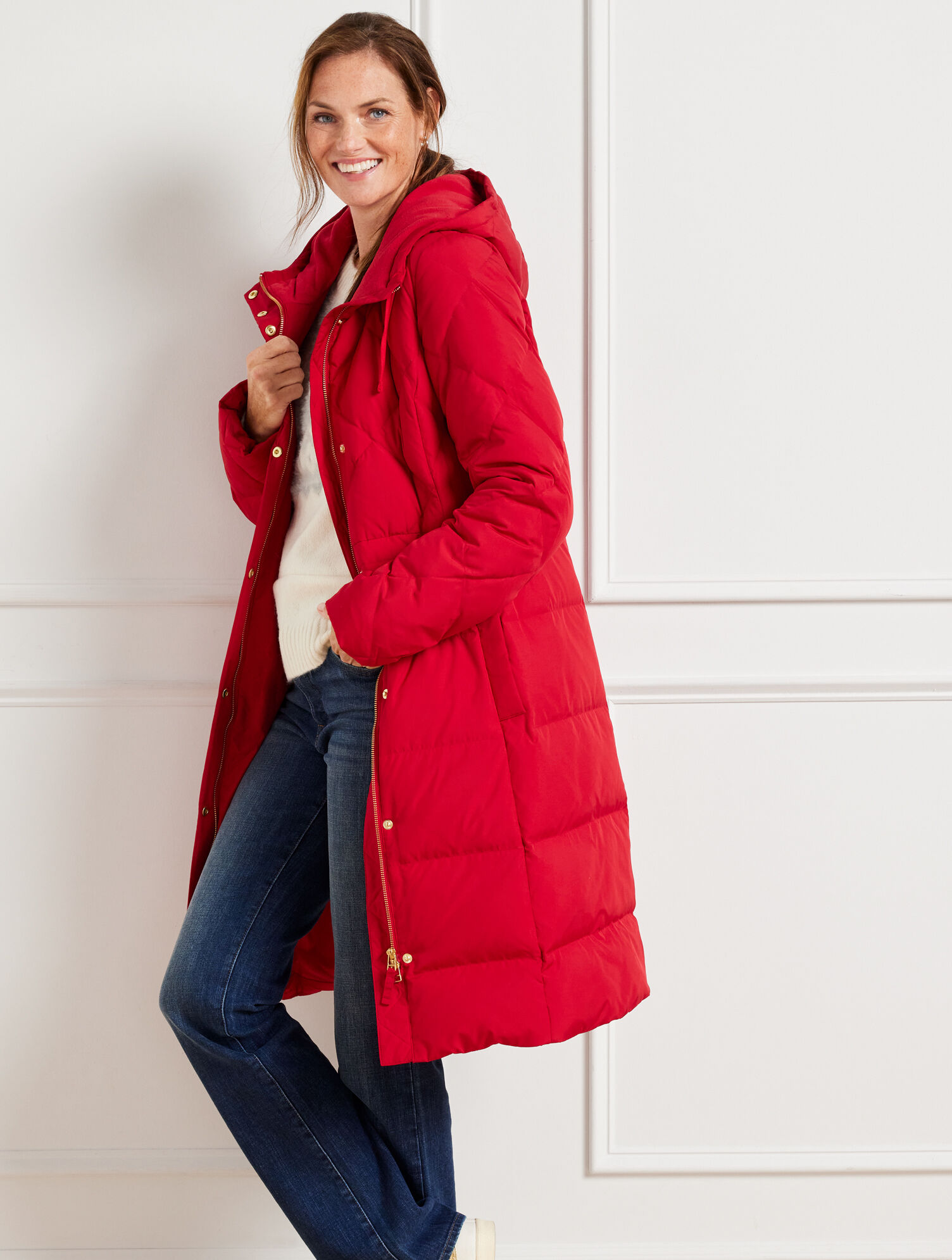 Hooded Down Puffer Coat | Talbots