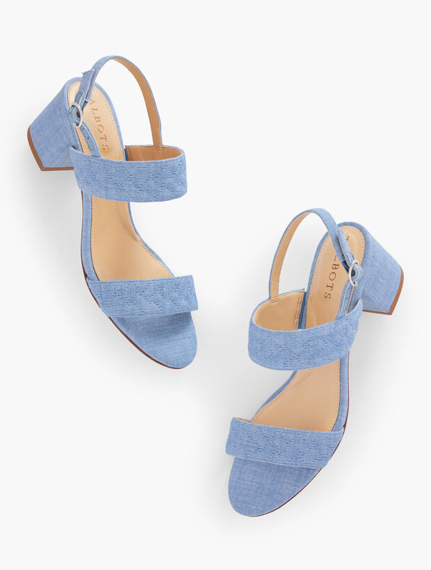 Mimi Quilted Sandals - Chambray | Talbots