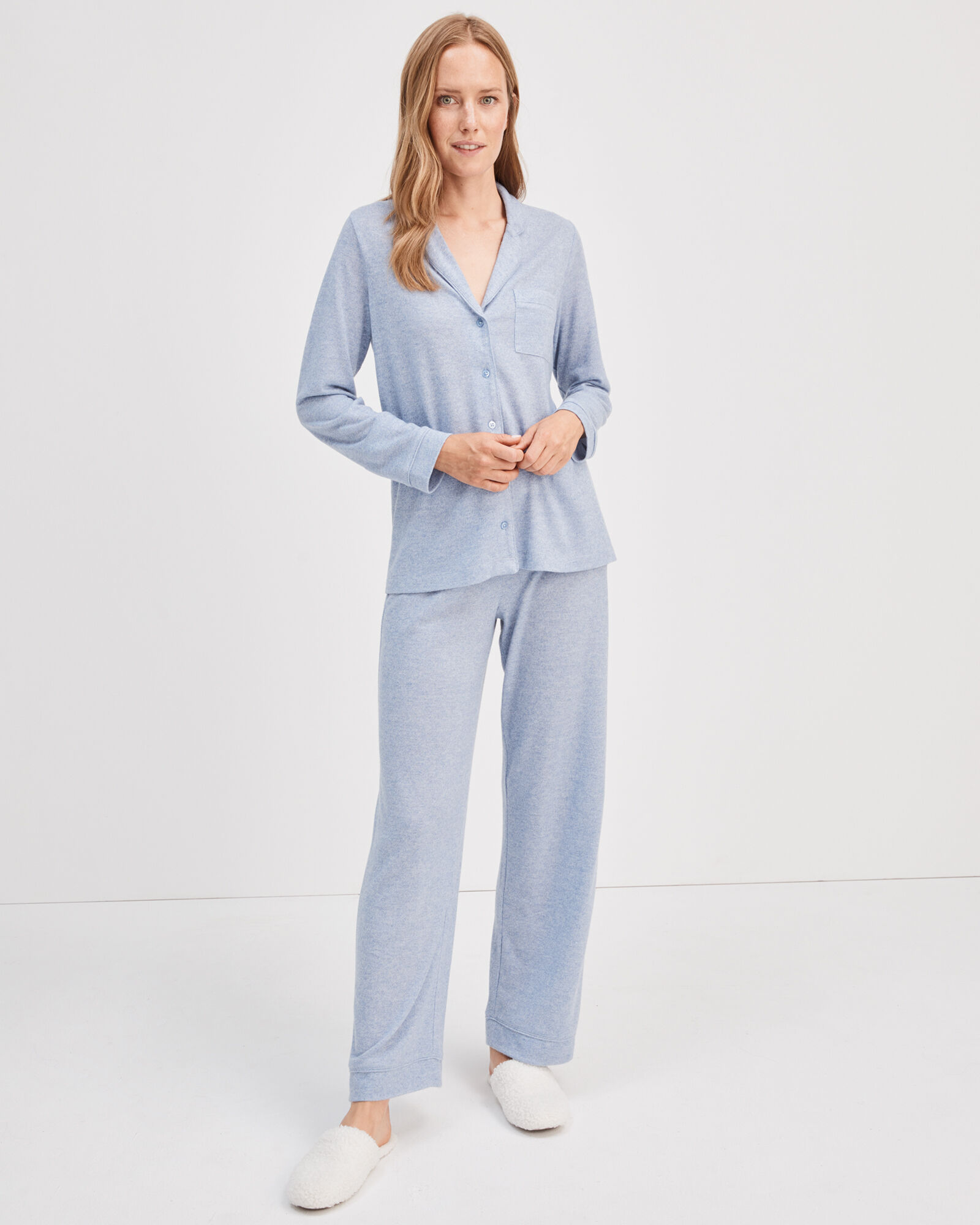 Marled Knit Pajama Shirt | Haven Well Within
