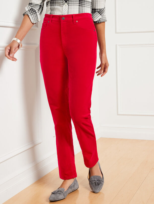 Talbots Petite - Jeggings Pants - Colors - Curvy Fit - Red - 14