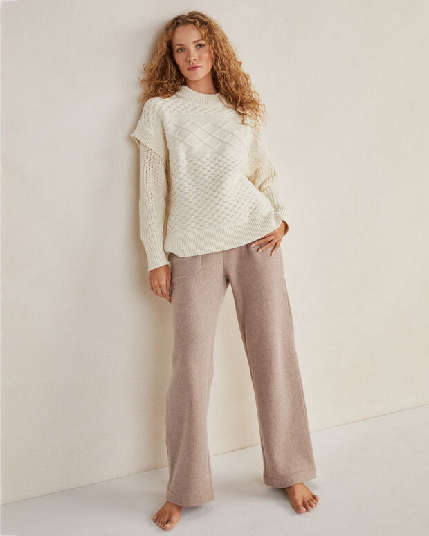 Organic Cotton Layered Knit Sweater