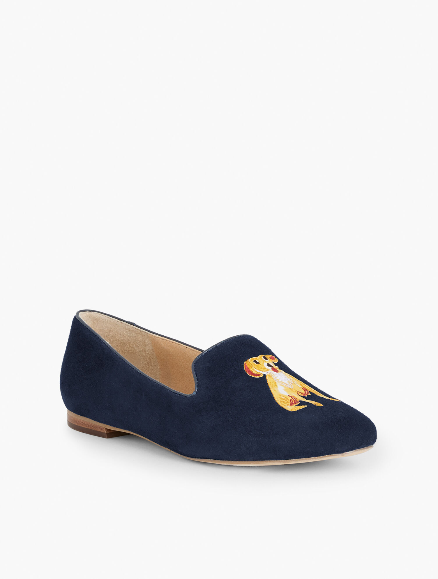 Ryan Embroidered Loafers - Dog Days - Suede | Talbots