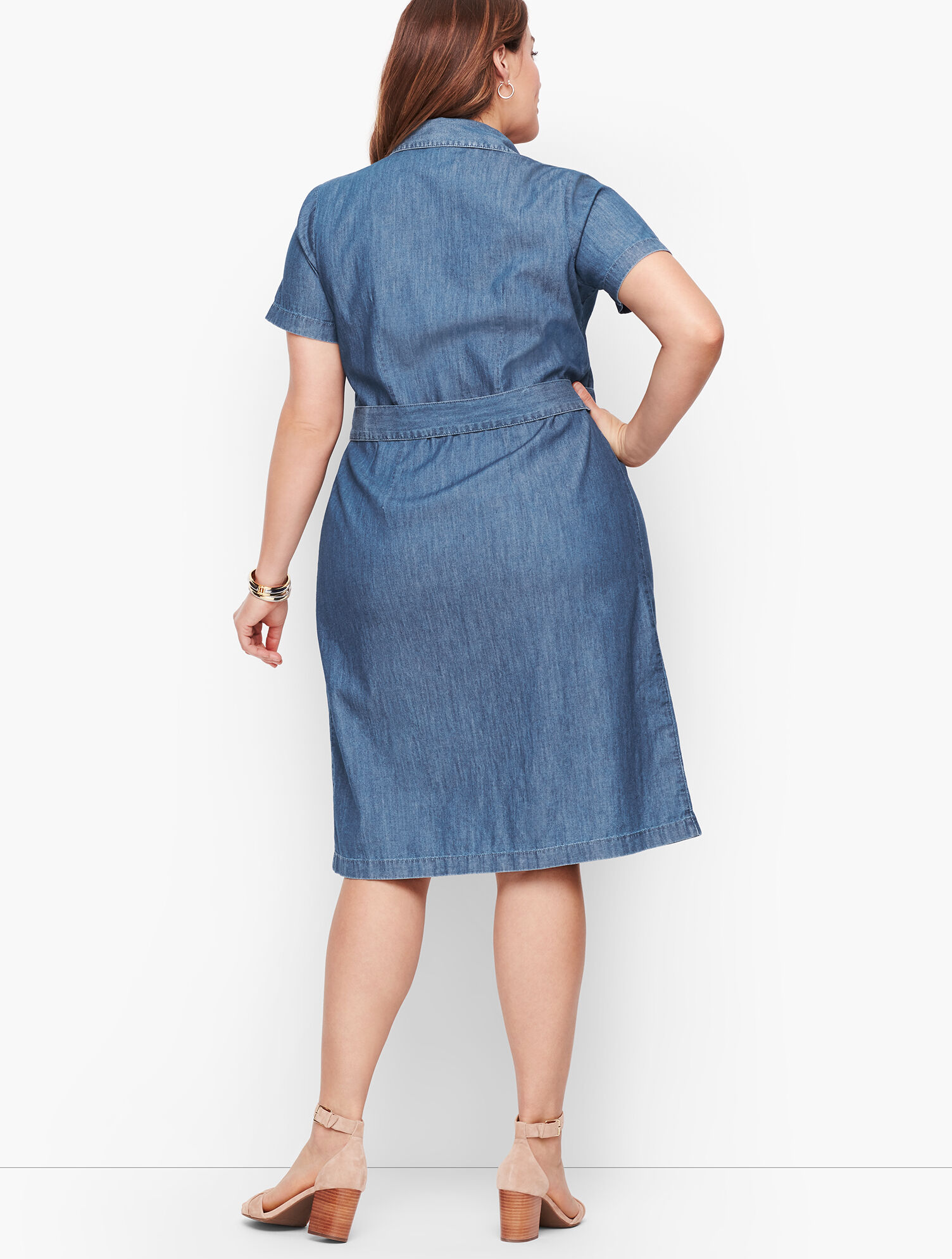 Plus Size Exclusive A-Line Dress - Denim | Talbots