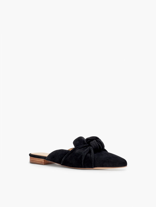 Edison Knot Detail Mules - Suede | Talbots