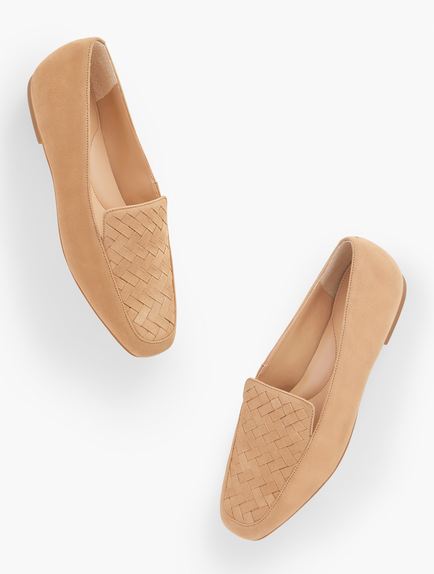 Talbots Stella Woven Suede Loafers - Light Toffee - 10m