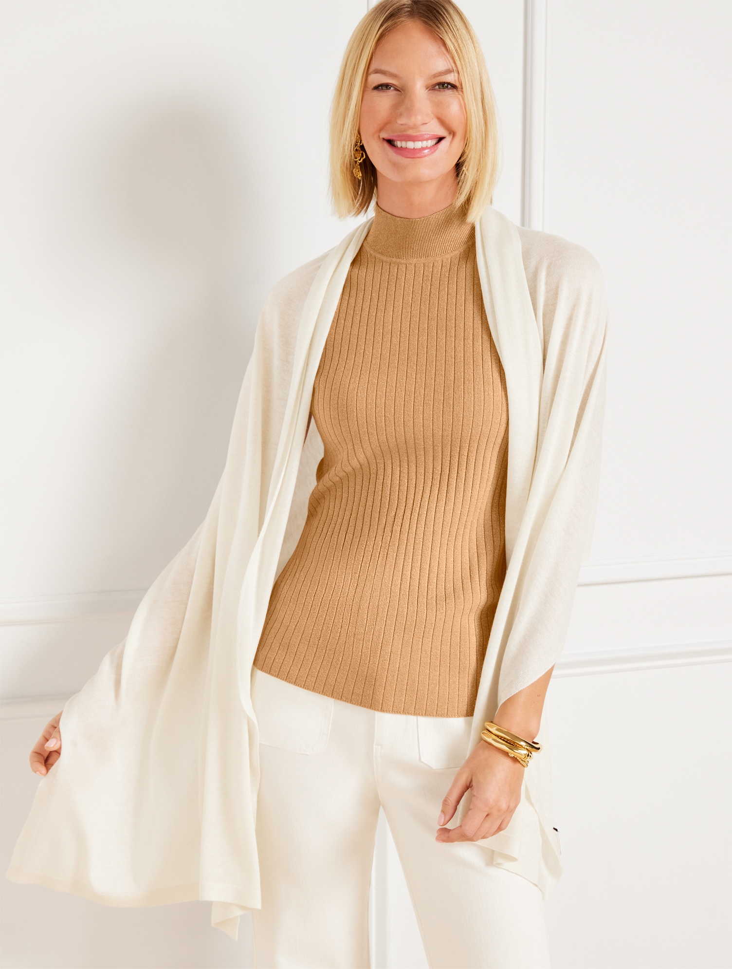 Talbots The Perfect Wrap - Ivory - 001  In Brown