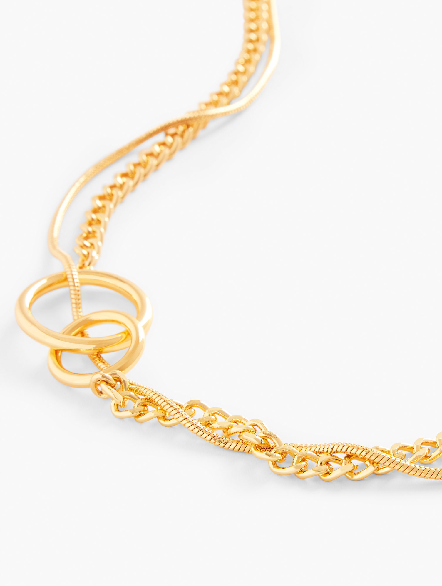 Talbots Snakeskin Necklace - Gold - 001